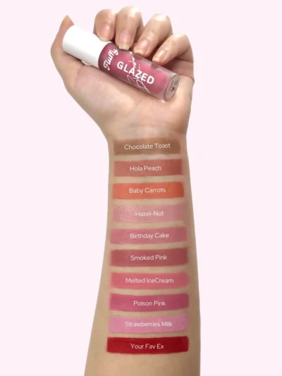 Glazed liquid blusher